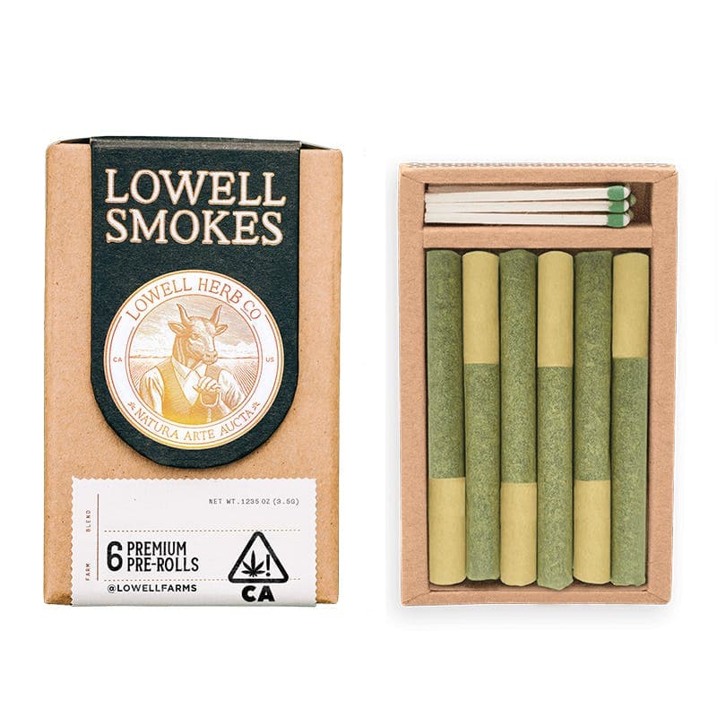 Lowell Herb Co. Harmony Hybrid Smokes/ Lowell Farms Infused Prerolls - 6 Pack 3.5 Grams Pre-Rolls cannabis