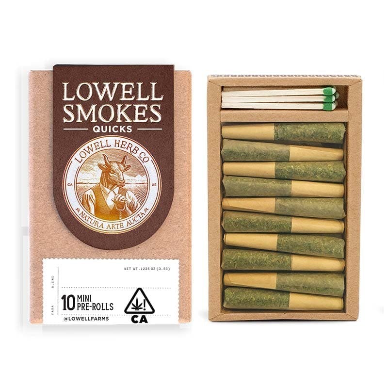 Lowell Herb Co. Harmony Hybrid Quicks/ Lowell Infused Prerolls - 10 Pack 3.5 Grams Pre-Rolls cannabis