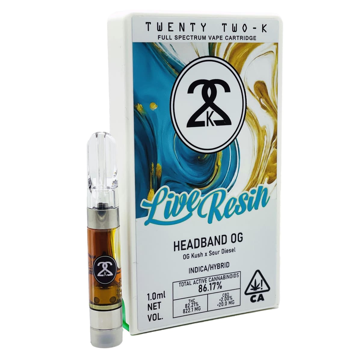 22K Headband OG LR Pod Vape - 1 Gram Vape Carts cannabis
