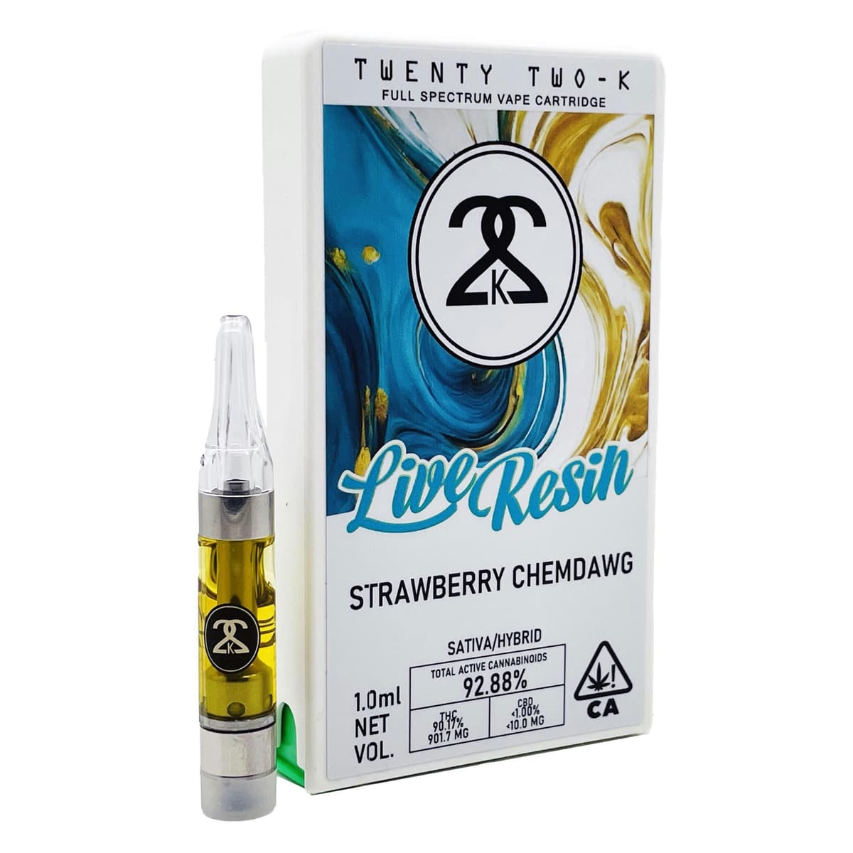 22K Strawberry Chemdawg LR Vape - 1 Gram Vape Carts cannabis