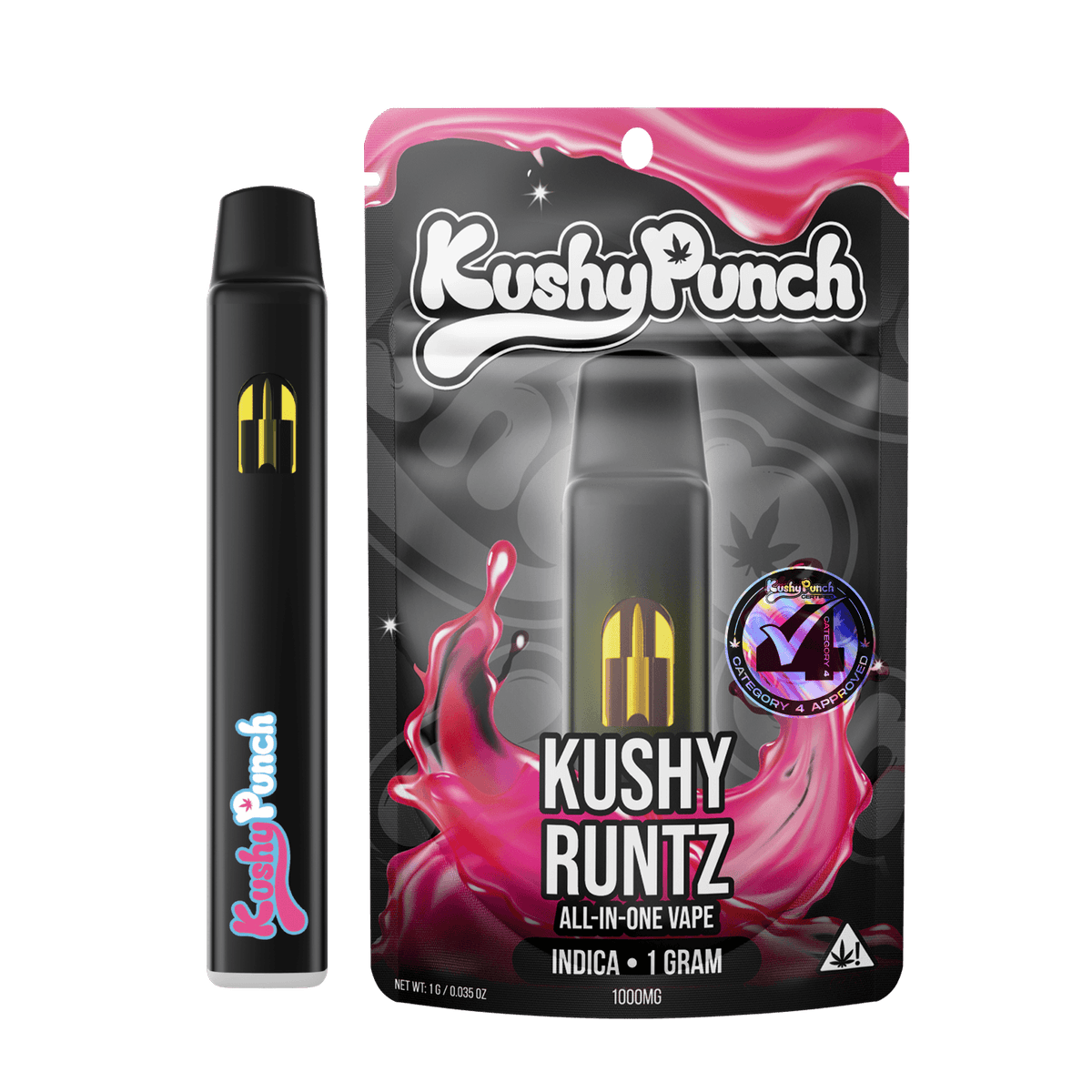 Kushy Punch Kushy Runtz AIO Vape - 1 Gram Vape Carts cannabis
