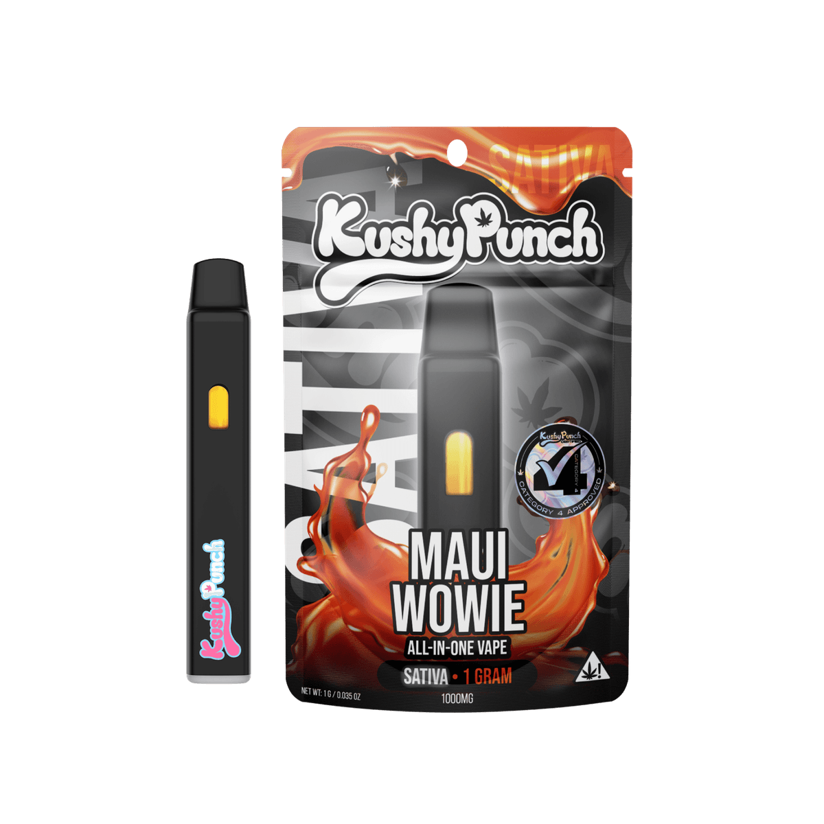 Kushy Punch Maui Wowie AIO Vape - 1 Gram Vape Carts cannabis