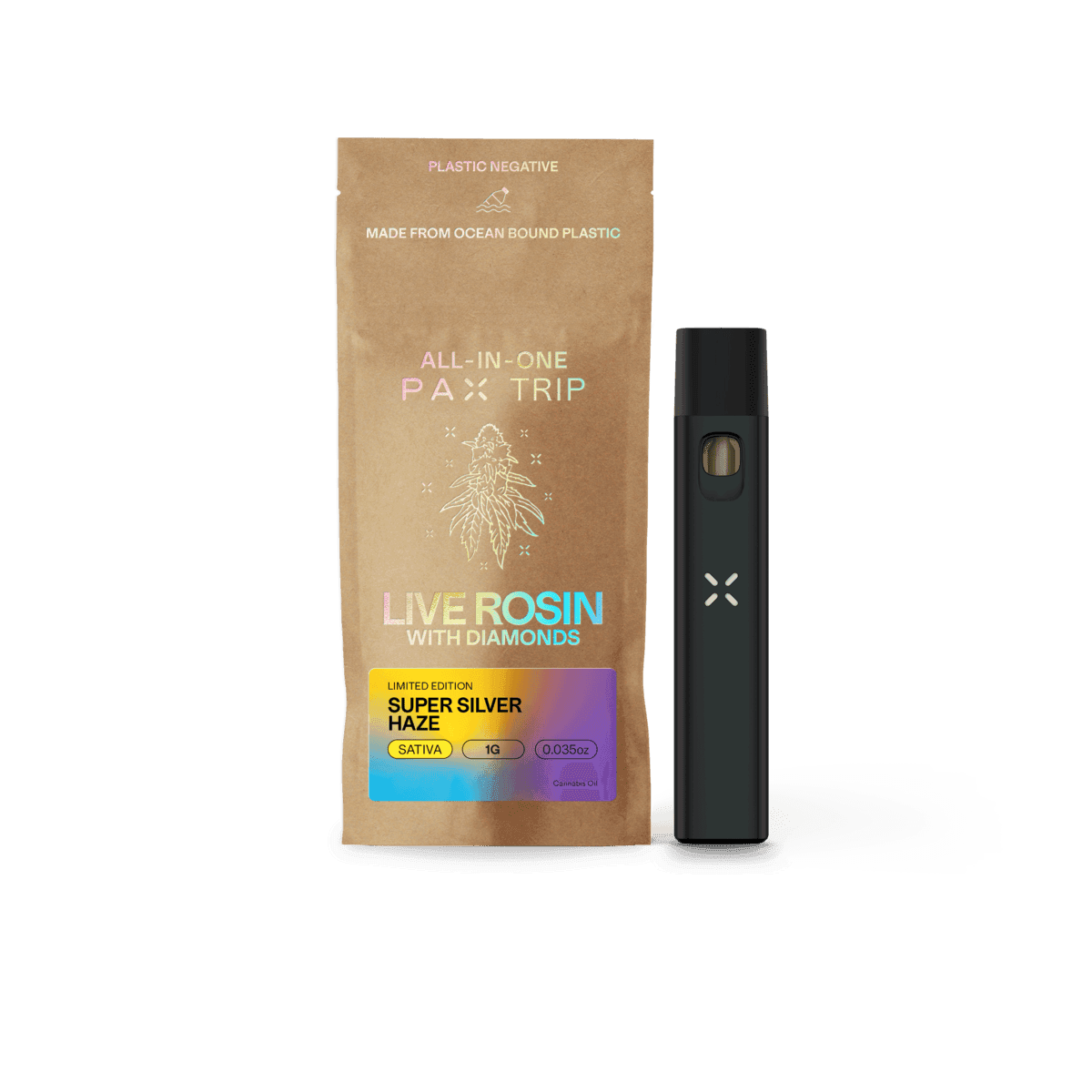 PAX Super Silver Haze All In One Rosin Disposable - 1 Gram Vape Carts cannabis