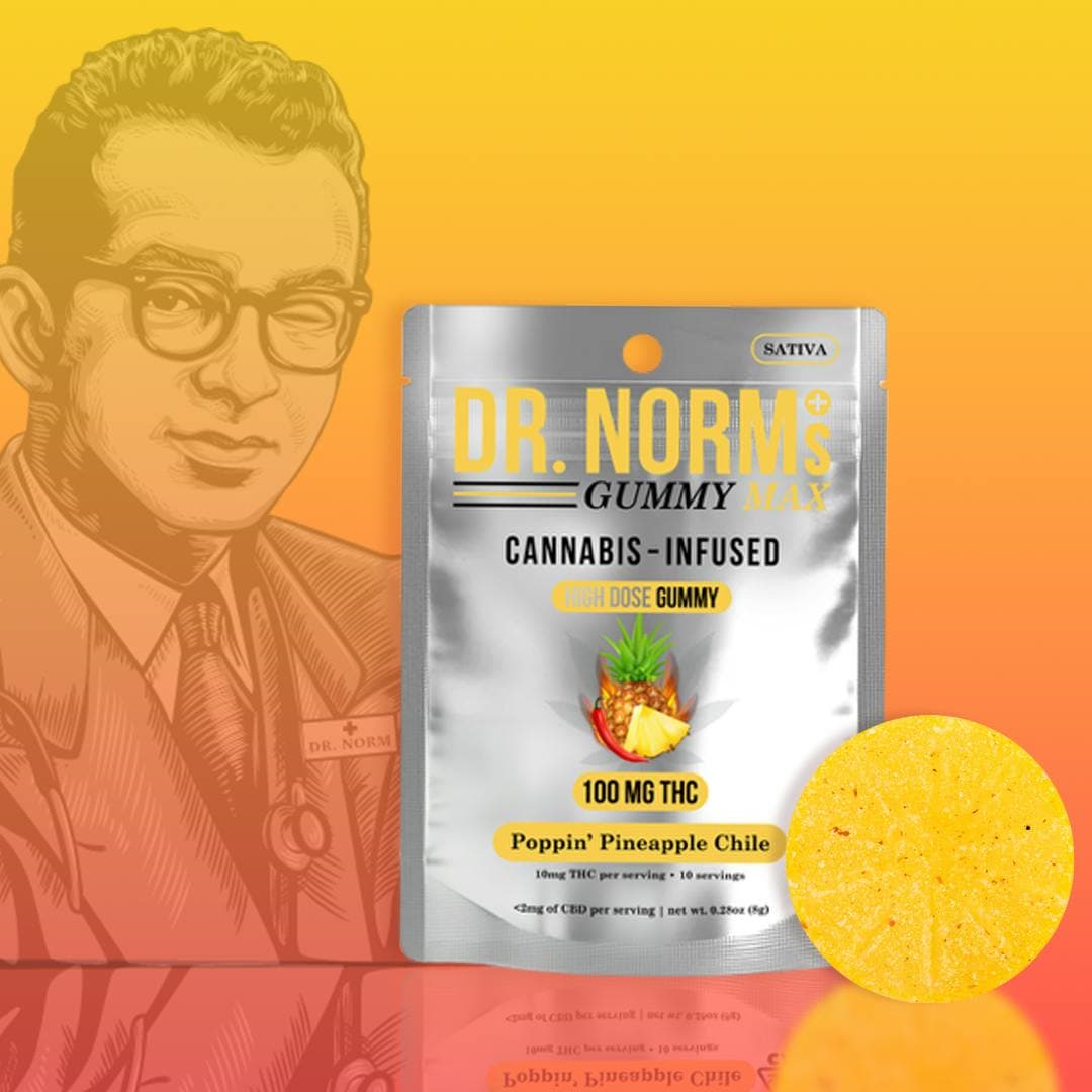Dr. Norm's Pineapple Chili MAX Gummy - 100 mg Edibles cannabis