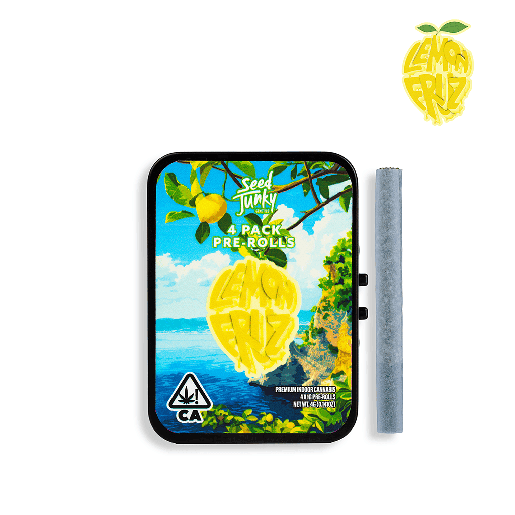 Seed Junky Lemon Fruz Prerolls - 4 Pack 4 Grams Pre-Rolls cannabis