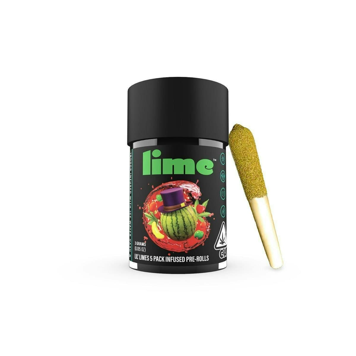 Lime Cannabis Watermelon Runtz Lil Limes Infused Prerolls - 5 Pack 3 Grams Pre-Rolls cannabis