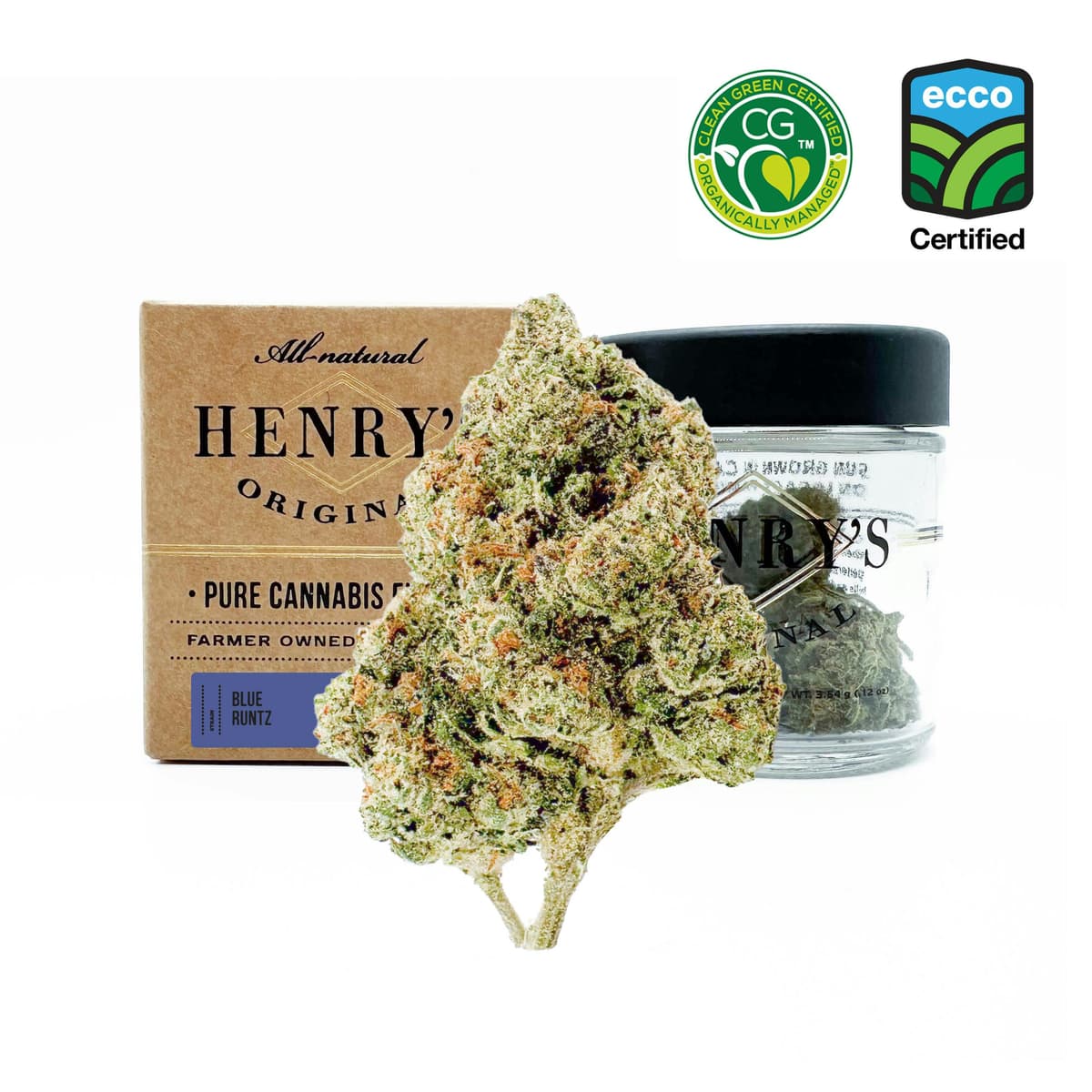 Henry's Original Blue Runtz - 3.5 Grams Flower cannabis