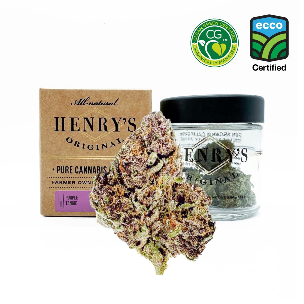 Henry's Original Purple Tangie - 3.5 Grams Flower cannabis