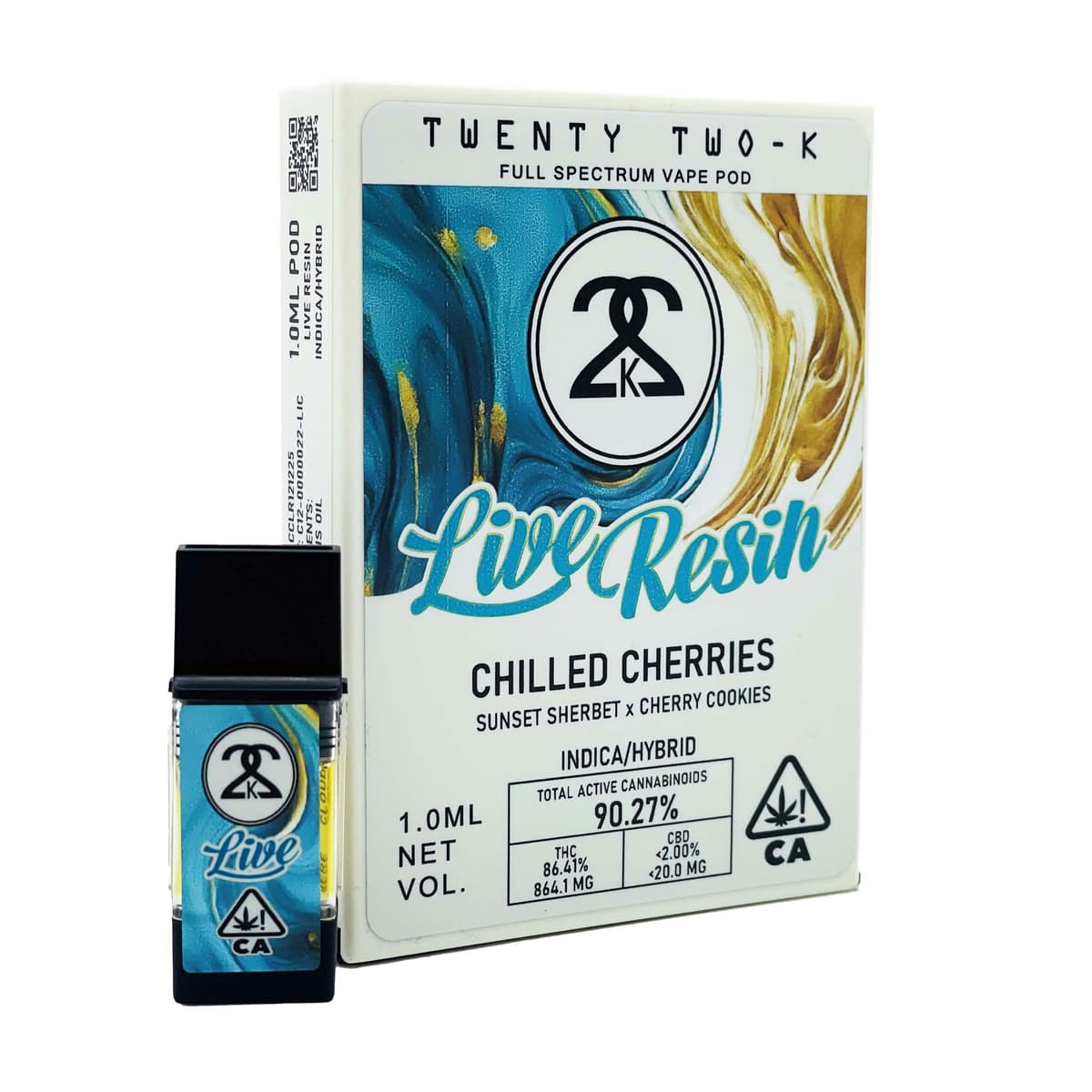22K Chilled Cherries LR Vape - 1 Gram Vape Carts cannabis