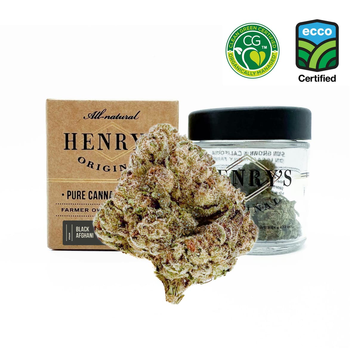 Henry's Original Black Afghani - 3.5 Grams Flower cannabis