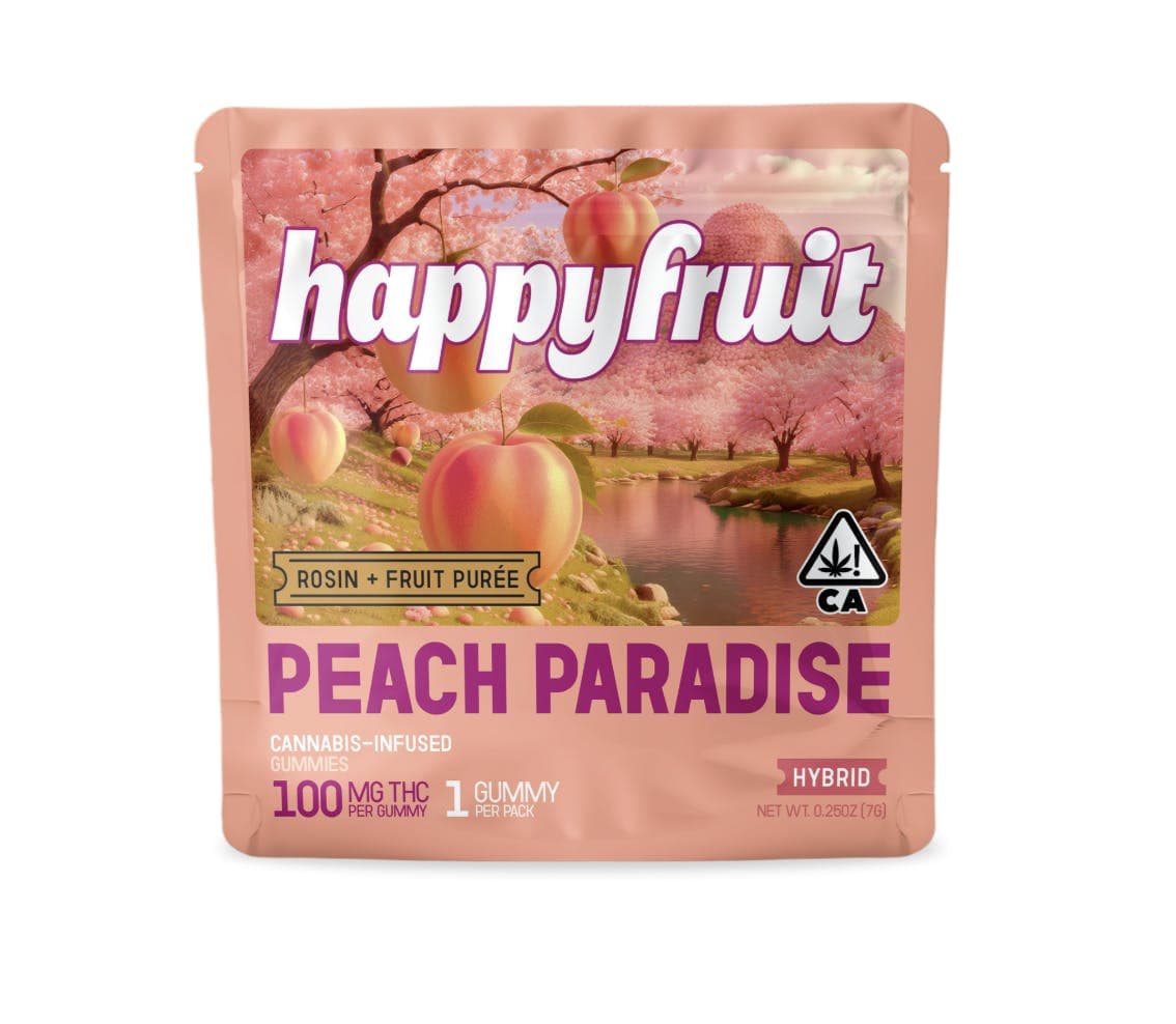 Happy Fruit Peach Paradise Single Edible - 100 mg Edibles cannabis