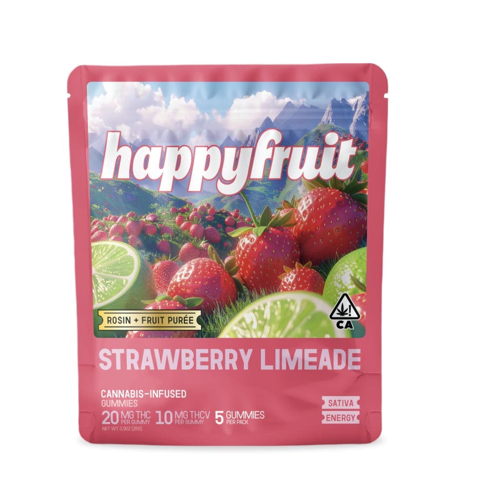 Happy Fruit Strawberry Limeade - 5 Pieces 100 mg Edibles cannabis