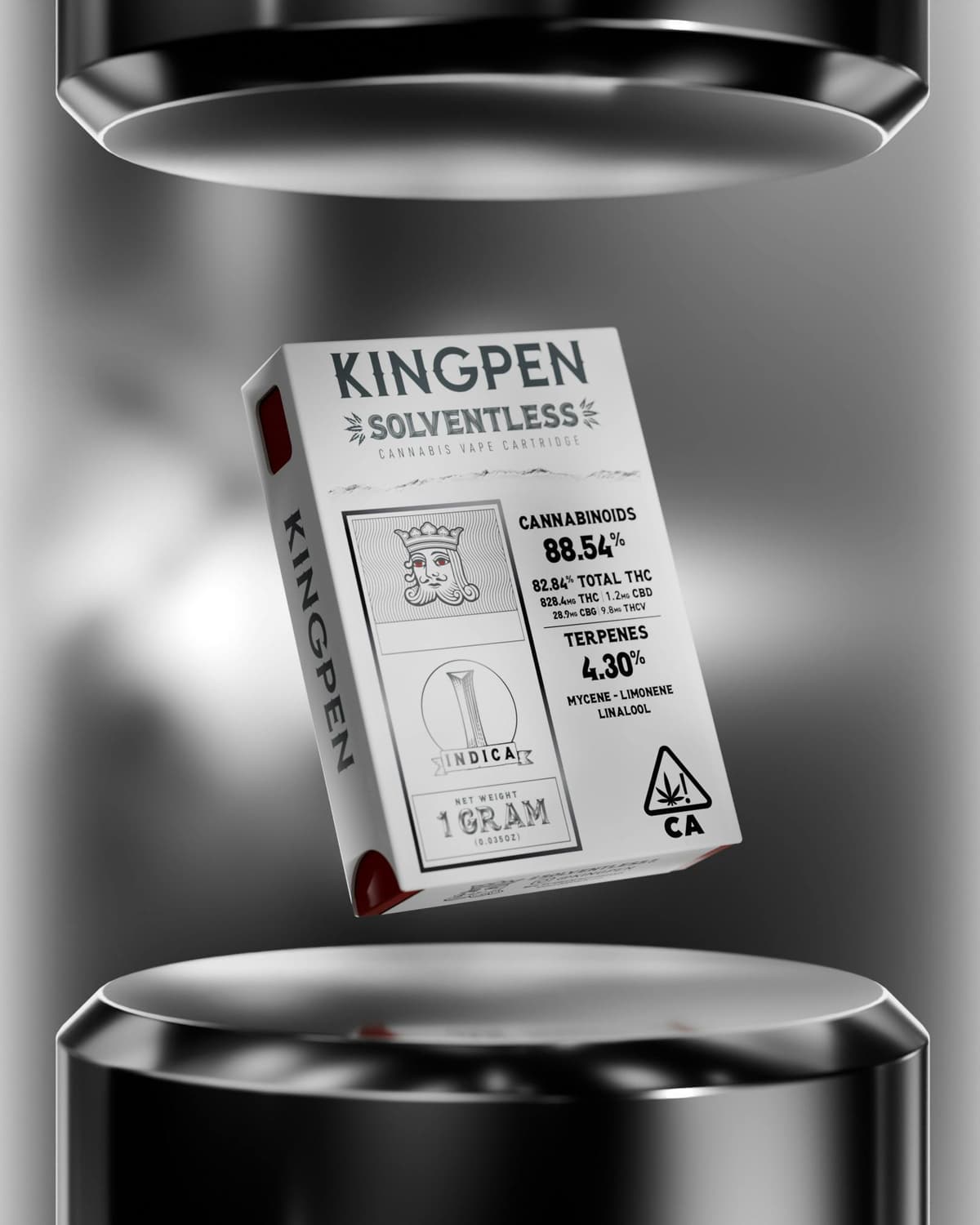 Kingpen Gush Mintz Solventless Vape - 1 Gram Vape Carts cannabis