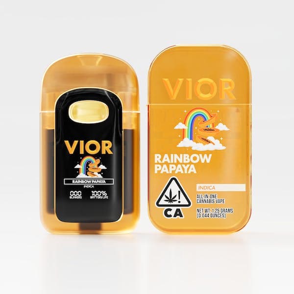 Vior Rainbow Papaya All in One Vape - 1 Gram Vape Carts cannabis