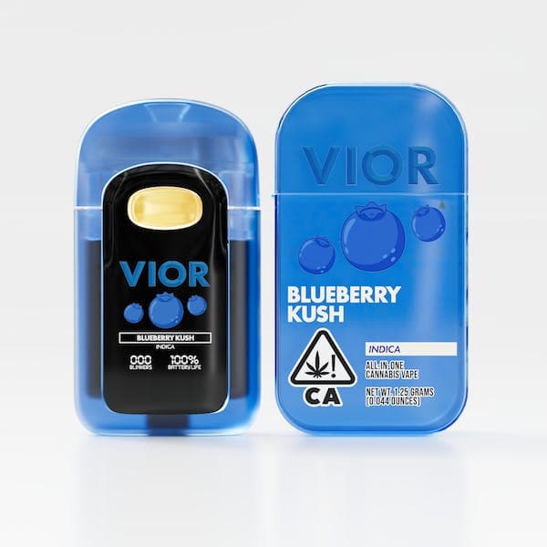 Vior Blueberry Kush All in One Vape - 1 Gram Vape Carts cannabis
