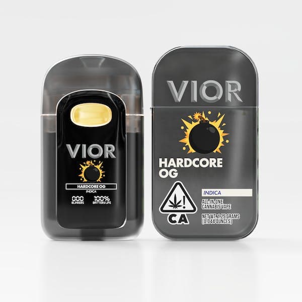 Vior Hardcore OG All in One Vape - 1 Gram Vape Carts cannabis
