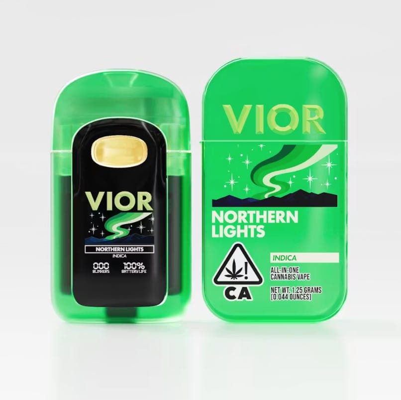 Vior Northern Lights All in One Vape - 1 Gram Vape Carts cannabis