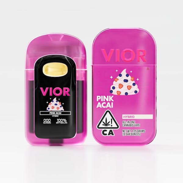 Vior Pink Acai All in One Vape - 1 Gram Vape Carts cannabis