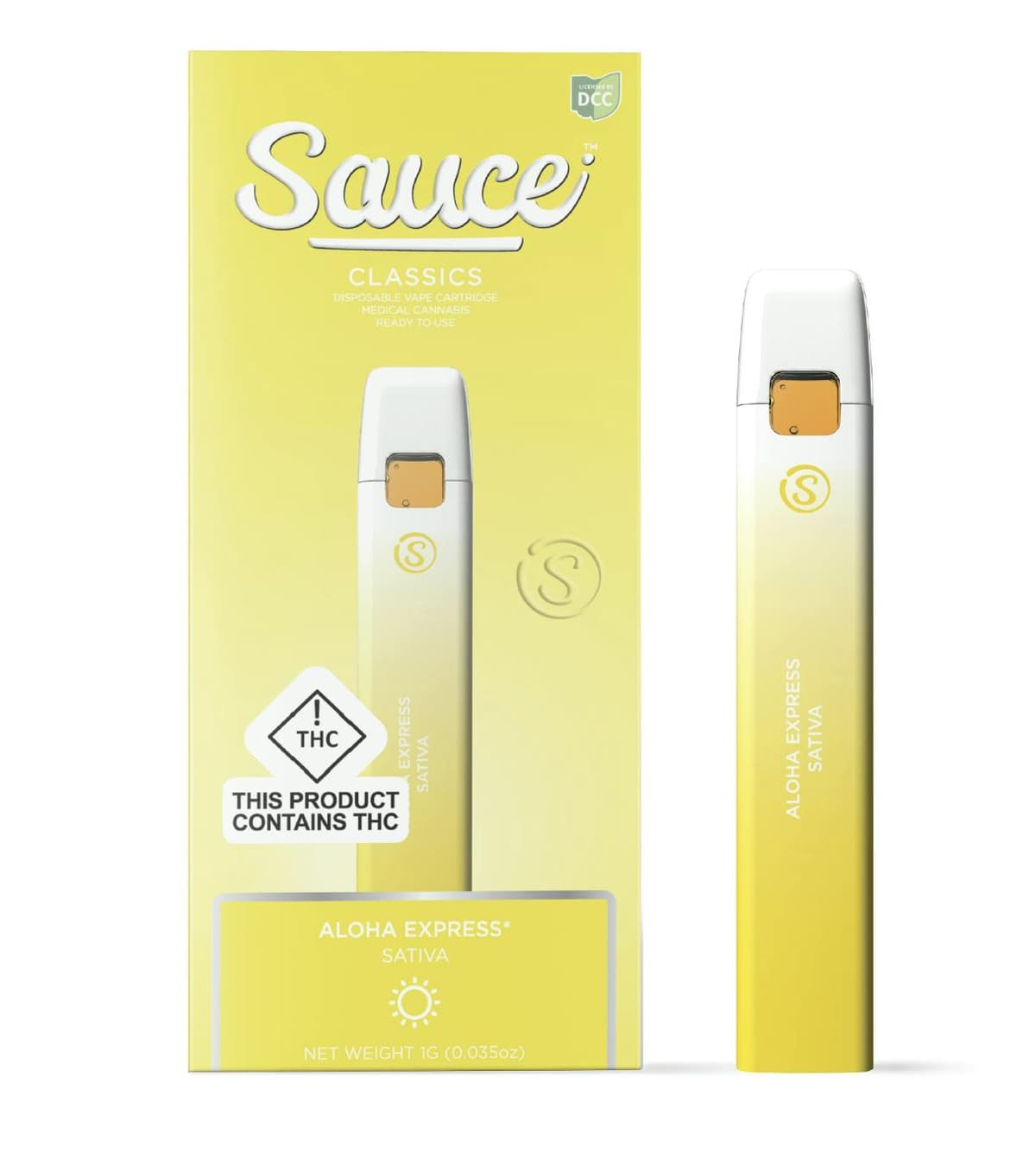 Sauce Aloha Express Classics Distillate Disposable - 1 Gram Vapes (Cartridges) cannabis