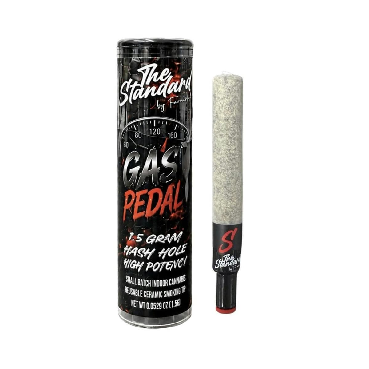 The Standard Gas Pedal Black Tip Hash Hole - 1.5 Grams Pre-Rolls cannabis