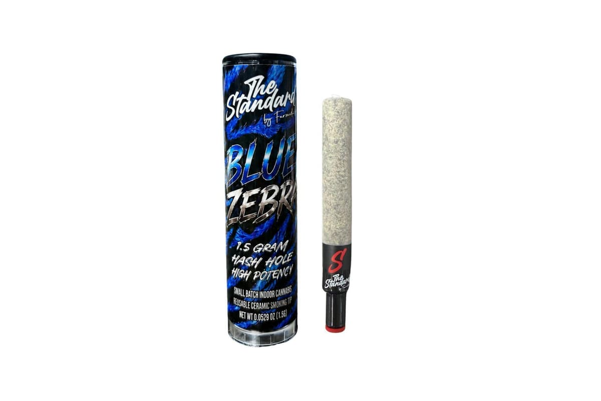 The Standard Blue Zebra Black Tip Hash Hole - 1.5 Grams Pre-Rolls cannabis