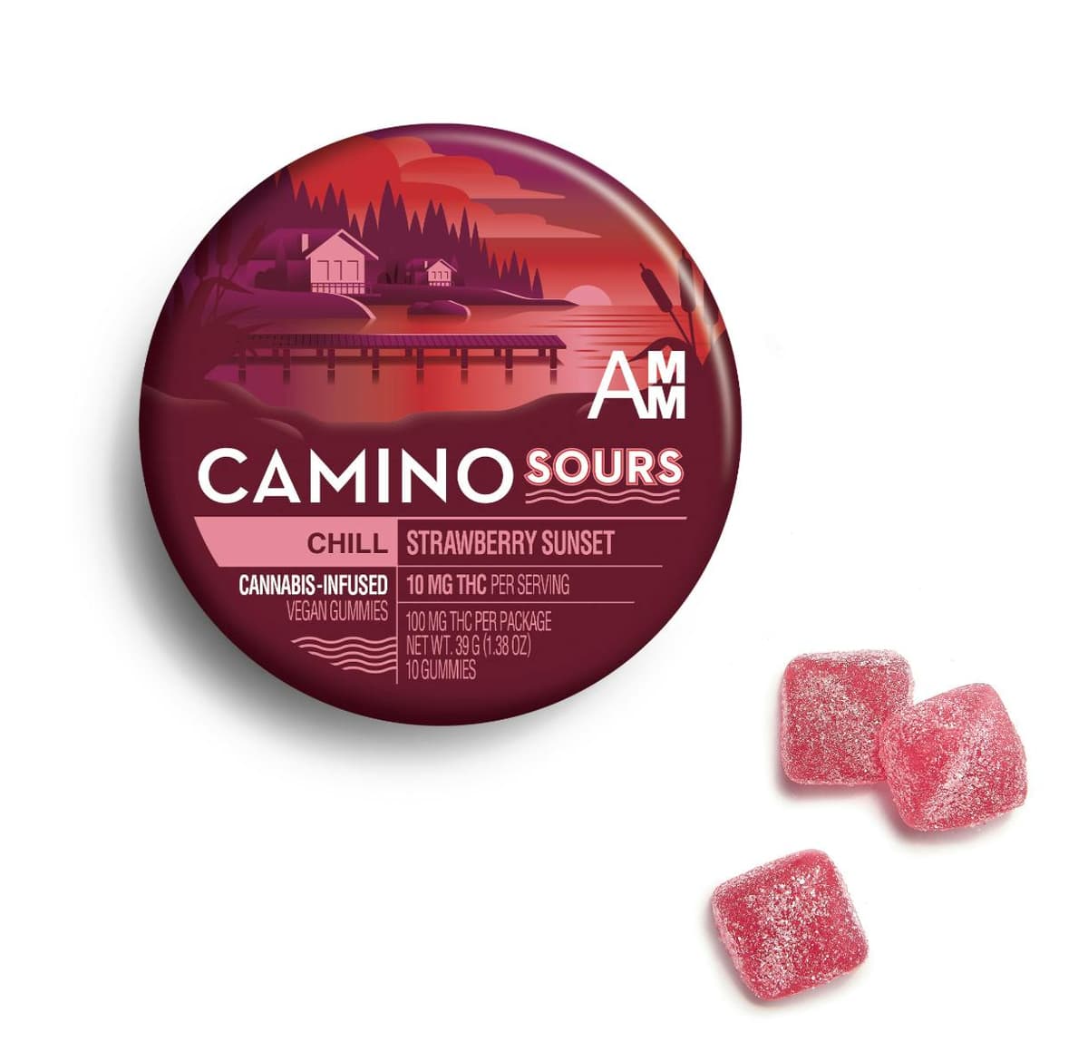 Camino | Strawberry Sunset Sours Edibles by Camino - Kiva, $17.00