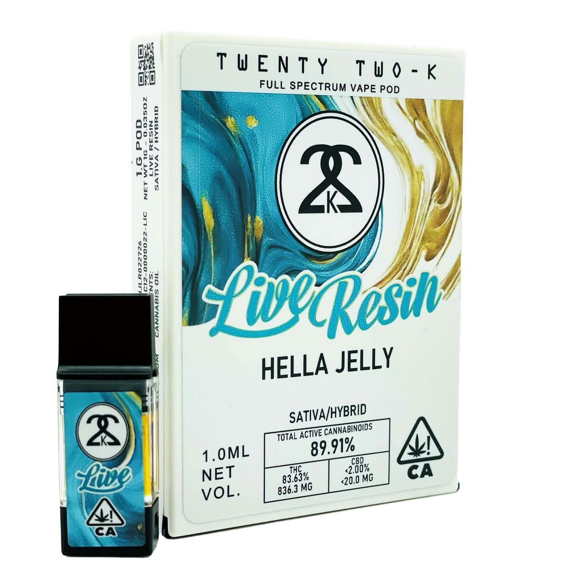 22K Hella Jelly LR Vape - 1 Gram Vape Carts cannabis