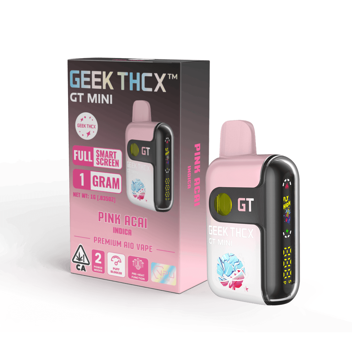 GEEK THCX Pink Acai All in One Vape - 1 Gram Vape Carts cannabis