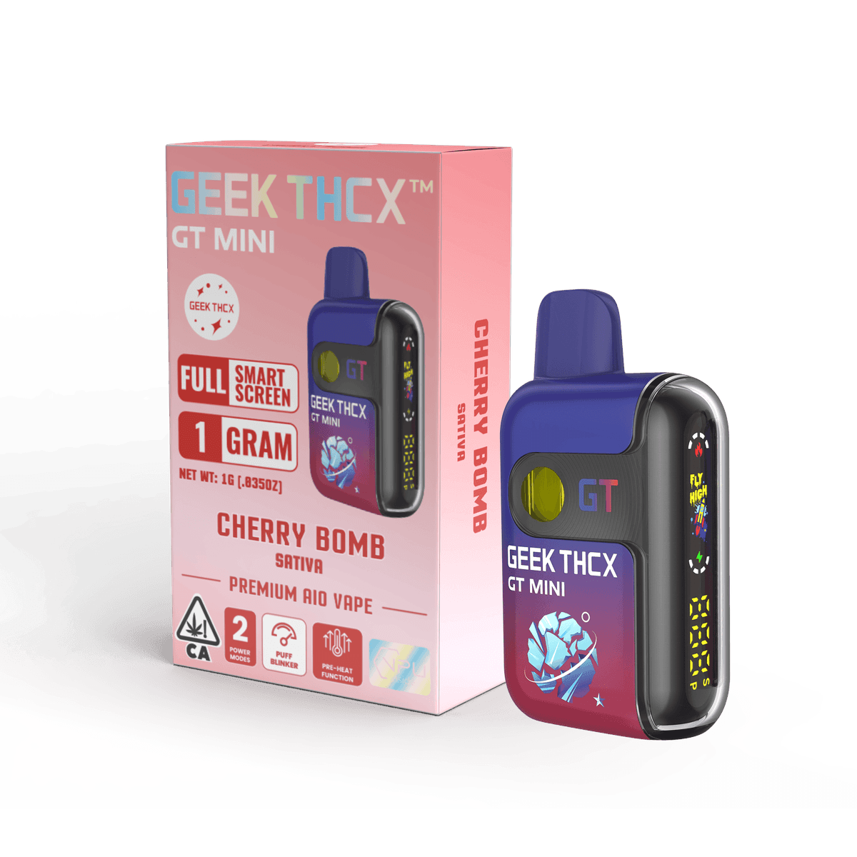 GEEK THCX Cherry Bomb All in One Vape - 1 Gram Vape Carts cannabis