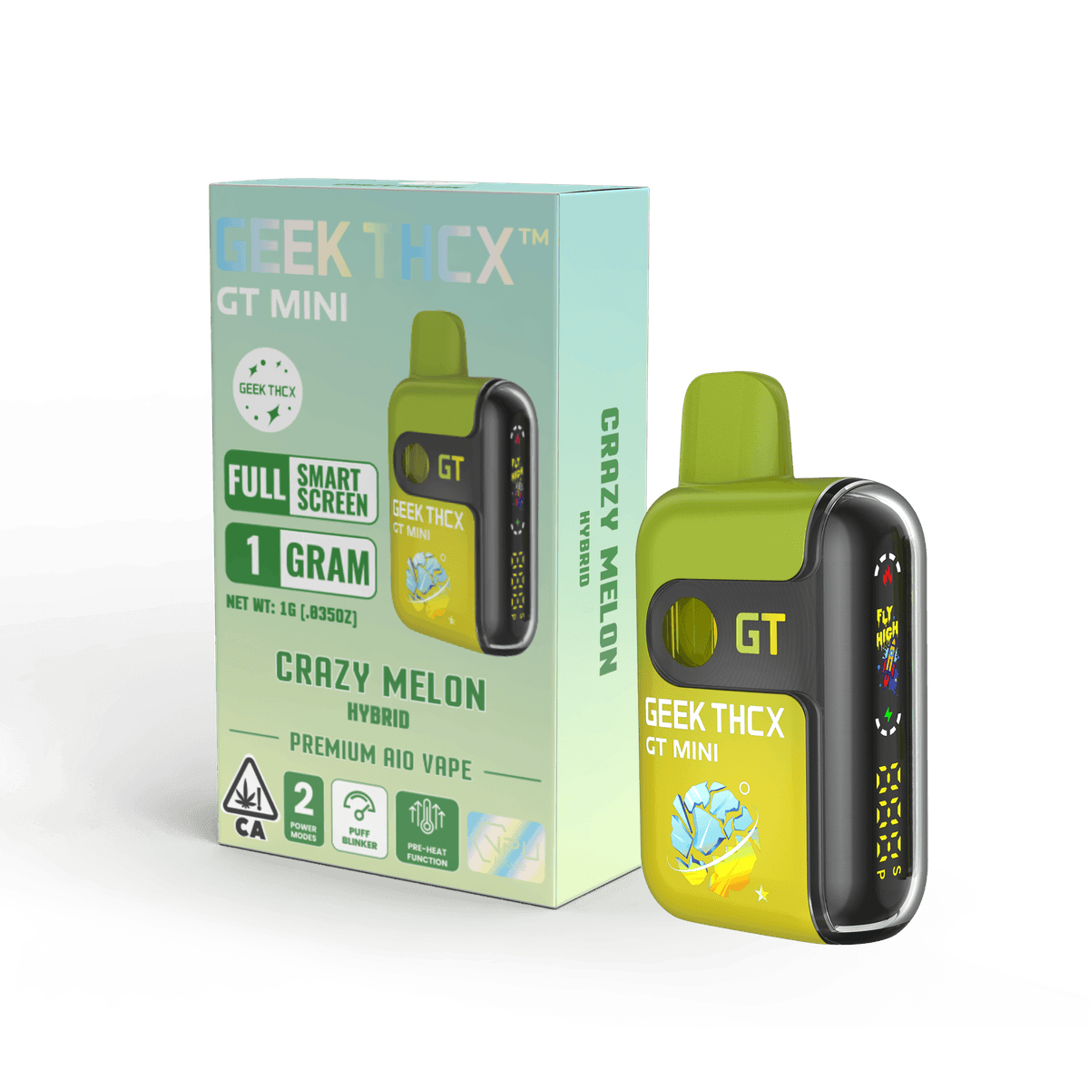 GEEK THCX Crazy Melon All in One Vape - 1 Gram Vape Carts cannabis