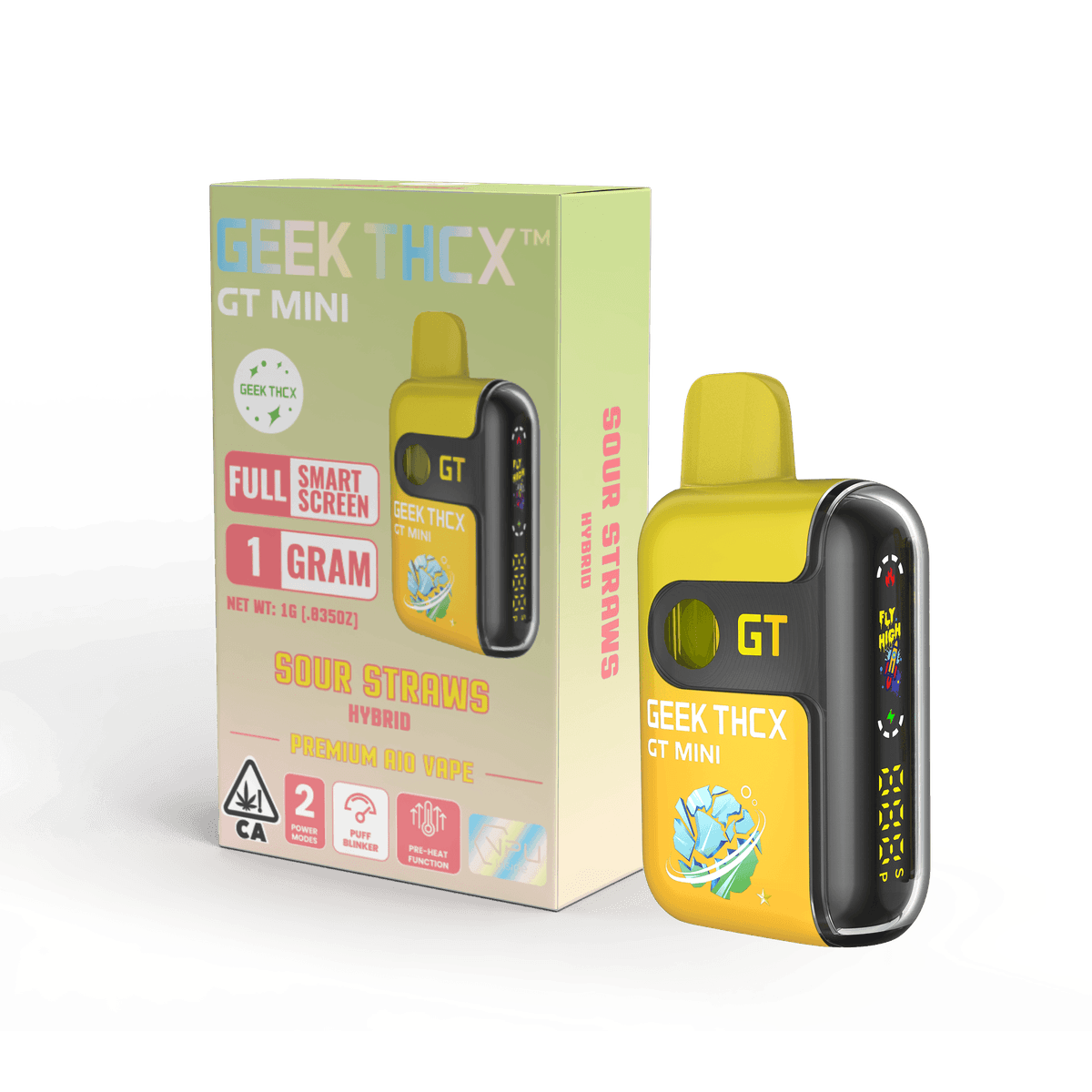 GEEK THCX Sour Straws All in One Vape - 1 Gram Vape Carts cannabis