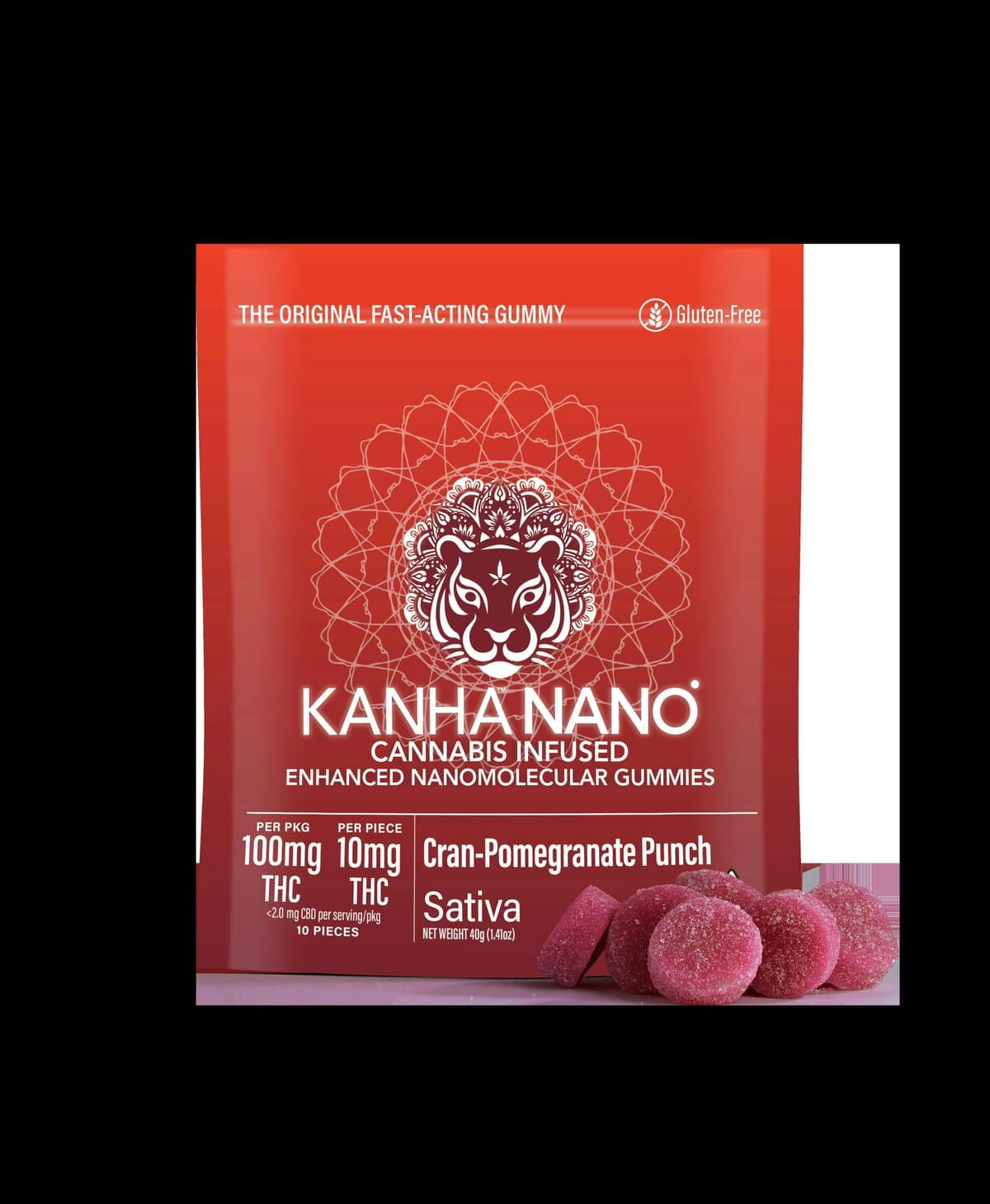 Kanha Cran Pomegranate NANO Gummies - 100 mg Edibles cannabis