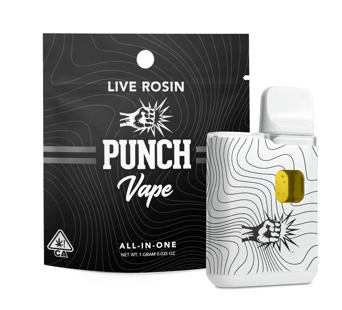 Punch Extracts Banana Yuzu AIO Rosin Punch Vapes - 1 Gram Vape Carts cannabis