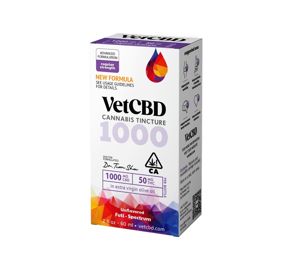 Vet CBD CBD 1000mg/ THC 50mg Regular Strength Tincture Tincture cannabis
