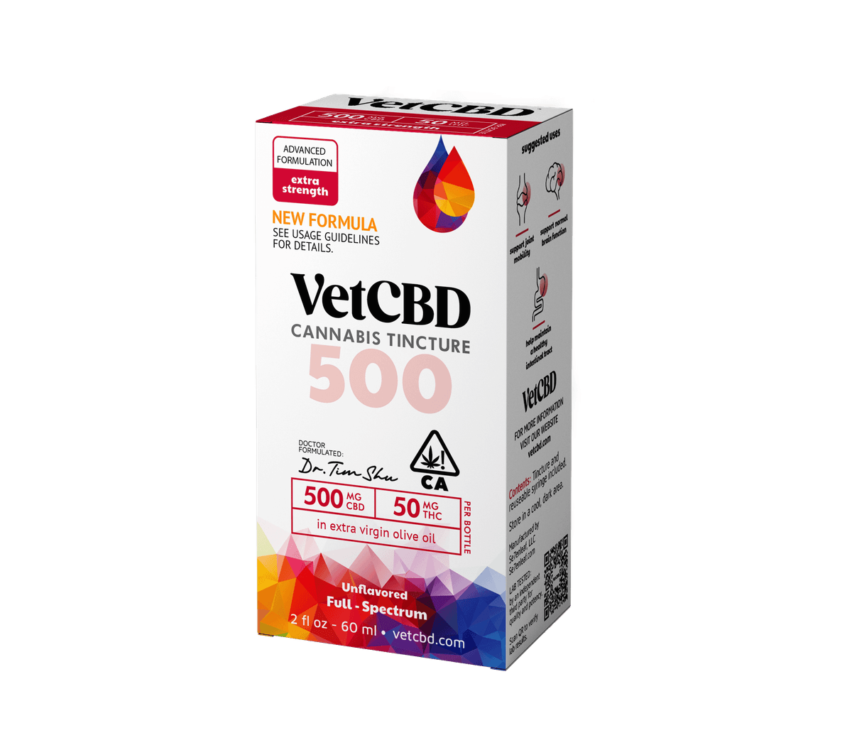 CBD 500mg/ THC 50mg Tincture by Vet CBD, $68.00