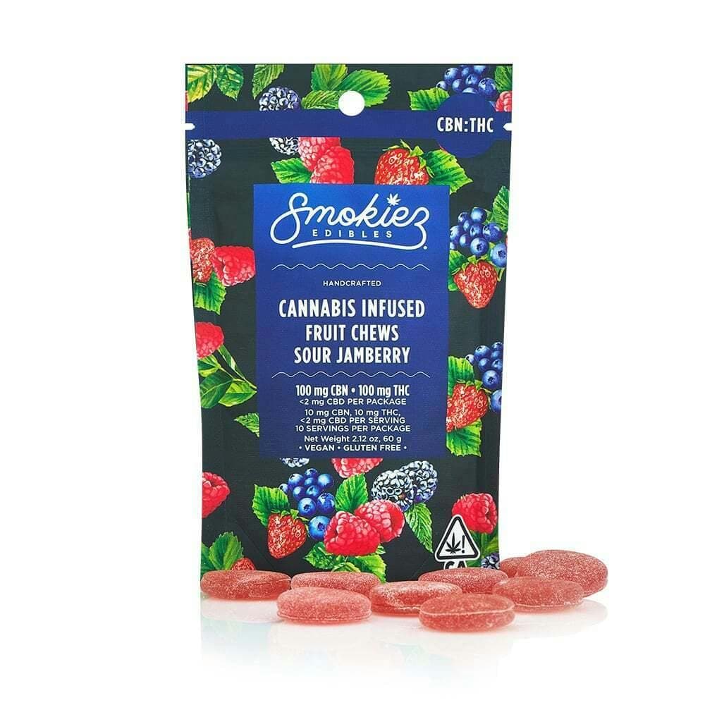 Smokiez CBN Sour Jamberry - 100 mg Edibles cannabis