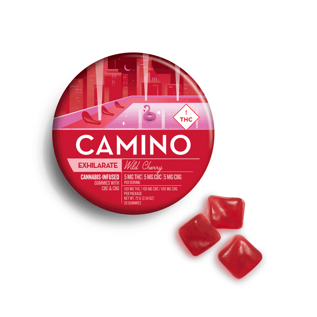 Camino - Kiva Wild Cherry Gummies - 100 mg Edibles cannabis