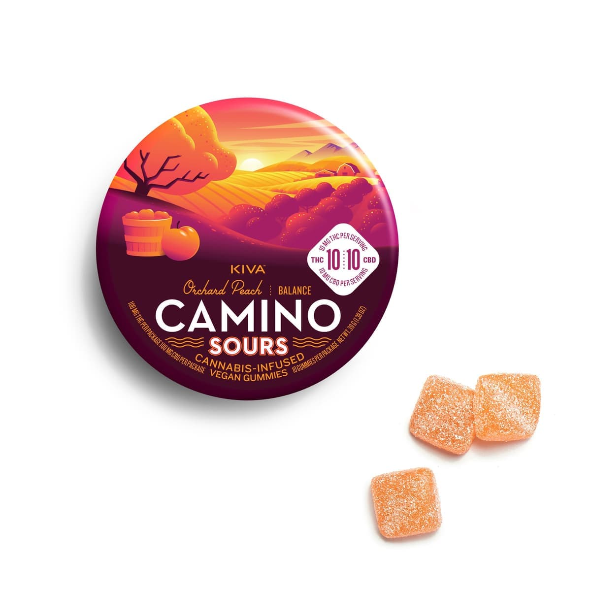 1:1 Orchard Peach Edibles by Camino - Kiva, $19.00