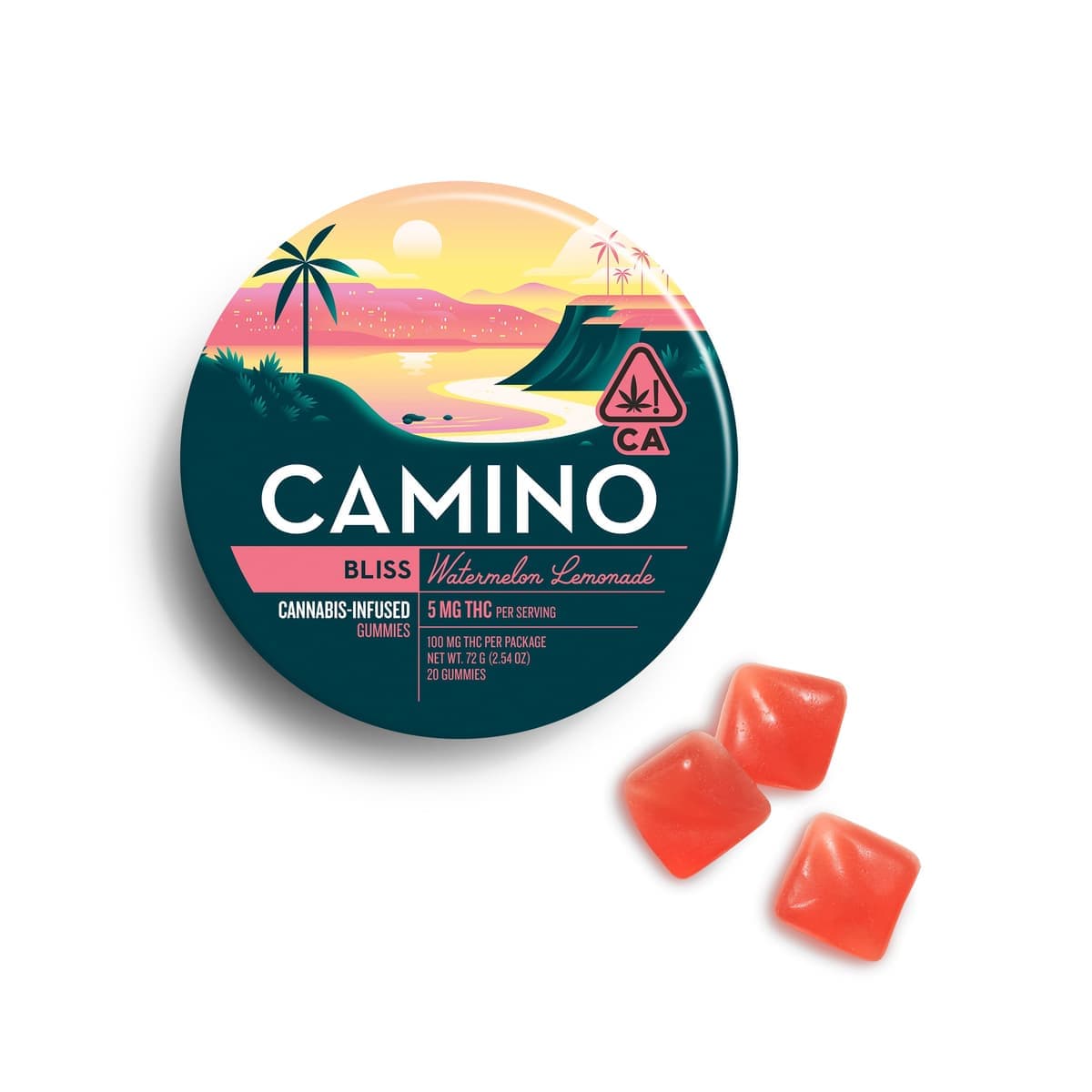 Camino - Kiva Watermelon Lemonade Bliss Gummies - 100 mg Edibles cannabis