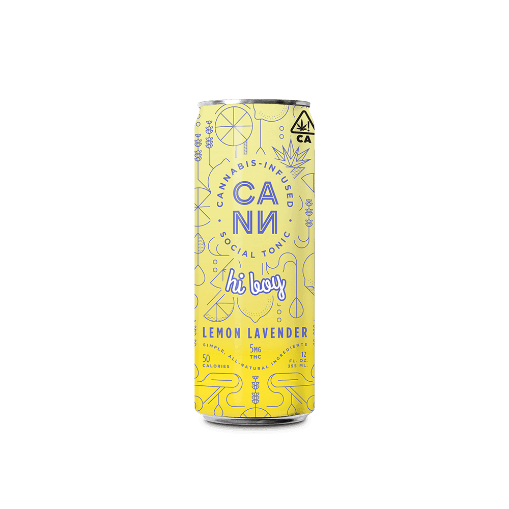 CANN Beverages Lemon Lavender Hi Boys bys - 4 Pack 12 oz Beverages cannabis