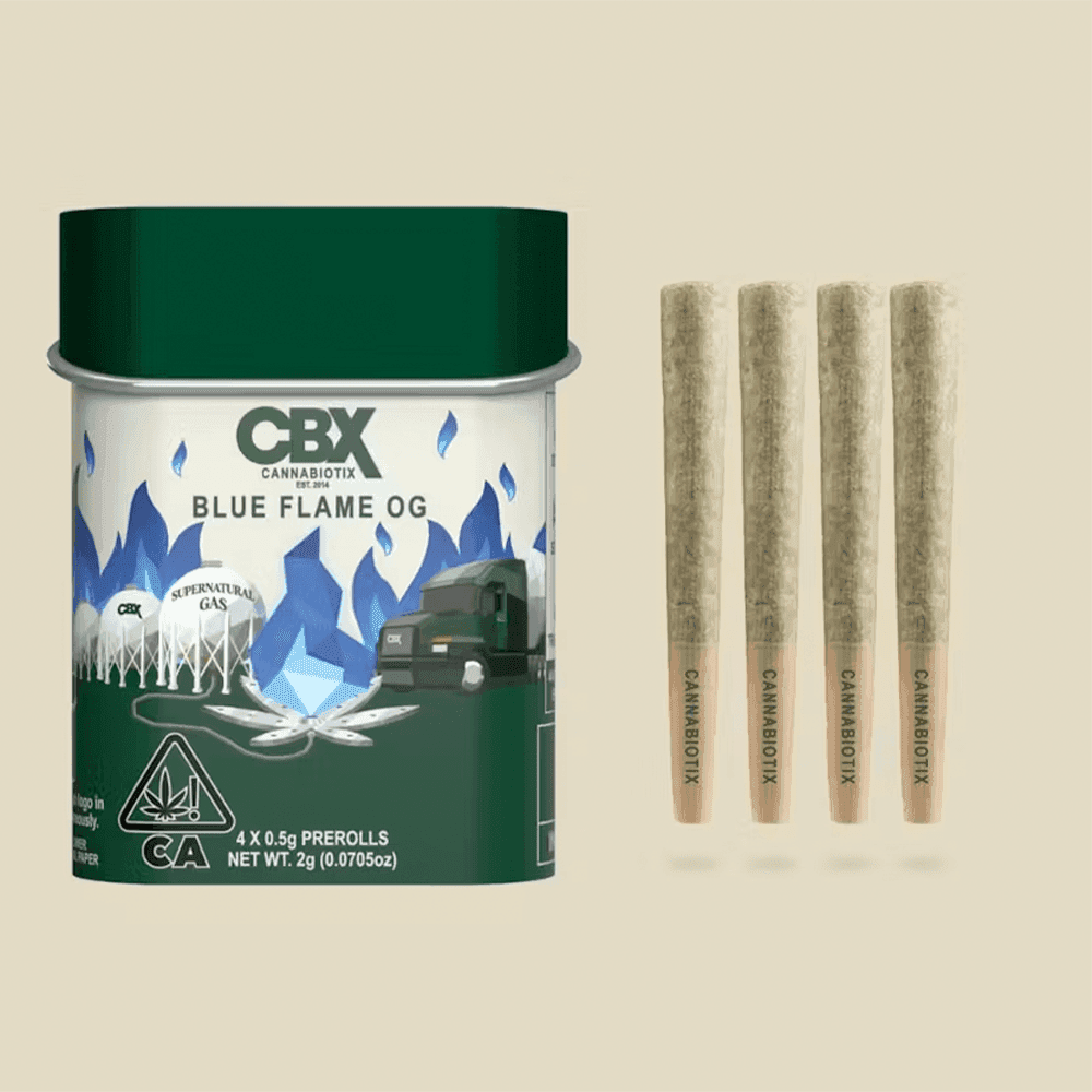 CBX Blue Flame OG Prerolls - 4 Pack 2 Grams Pre-Rolls cannabis