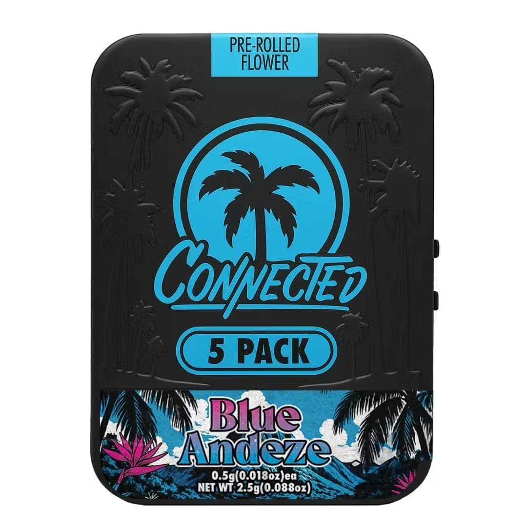 Connected Blue Andeze Prerolls - 5 Pack 2.5 Grams Pre-Rolls cannabis