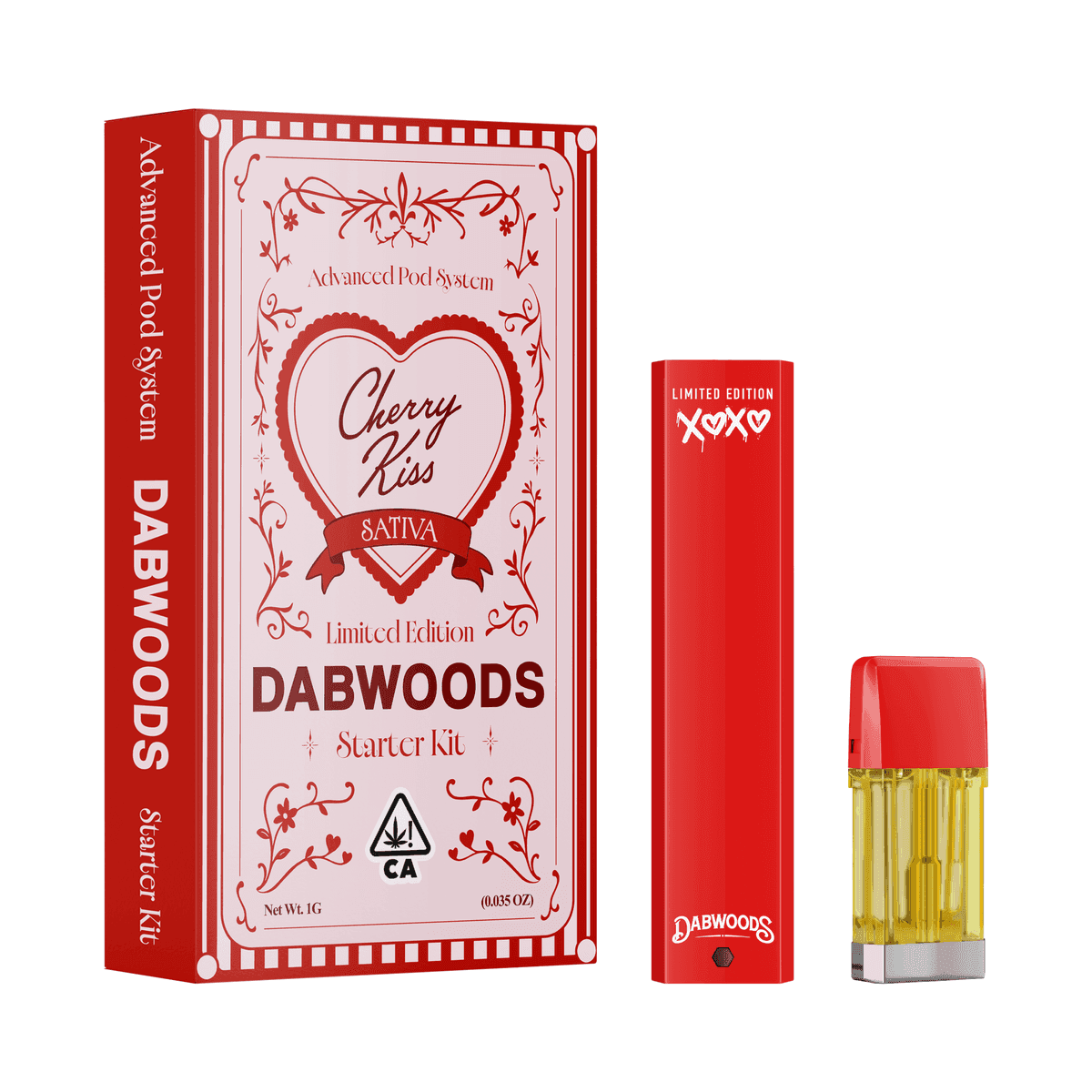 Dabwoods Premium Cannabis Cherry Kiss All In One Exotic Series LD Dabwoods - 1 Gram Vape Carts cannabis