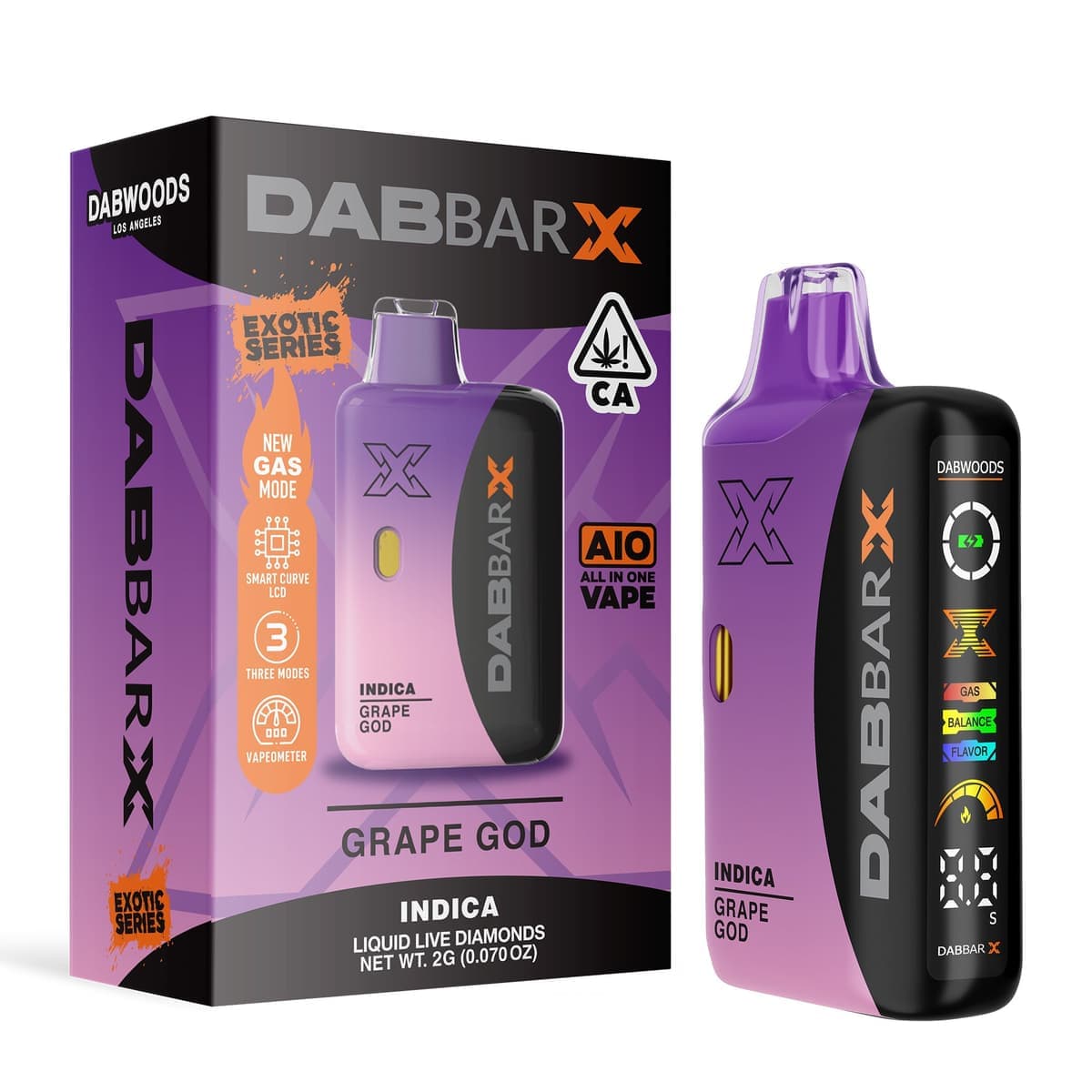 Dabwoods Premium Cannabis Grape God All In One Exotic Series LD Dabwoods - 1 Gram Vape Carts cannabis