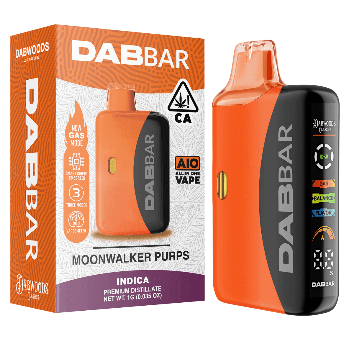 Dabwoods Premium Cannabis Moonwalker Purps All in One Dabwoods Vape - 1 Gram Vape Carts cannabis