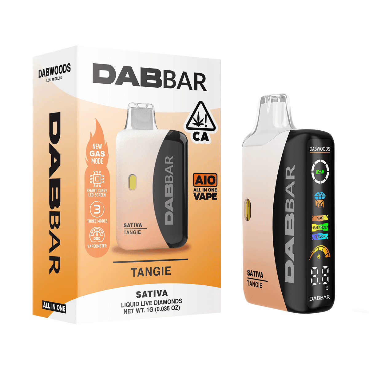 Dabwoods Premium Cannabis Tangie All In One Liquid Diamond Dabwoods - 1 Gram Vape Carts cannabis