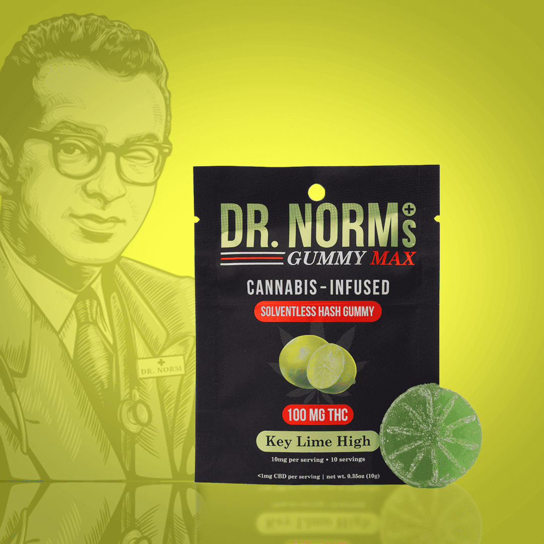 Dr. Norm's Key Lime High MAX Gummy - 100 mg Edibles cannabis