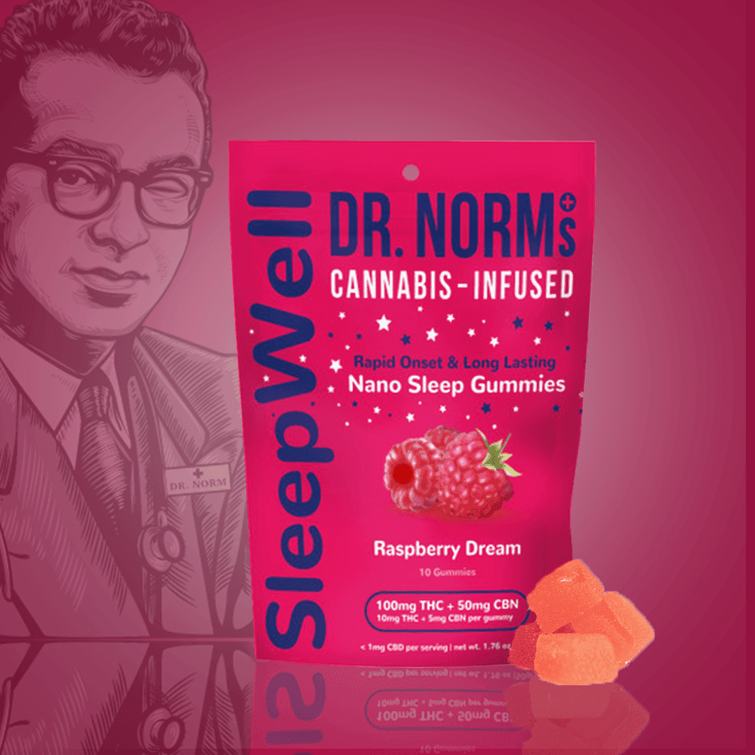 Dr. Norm's Raspberry Dream Sleepwell Gummies - 100 mg Edibles cannabis