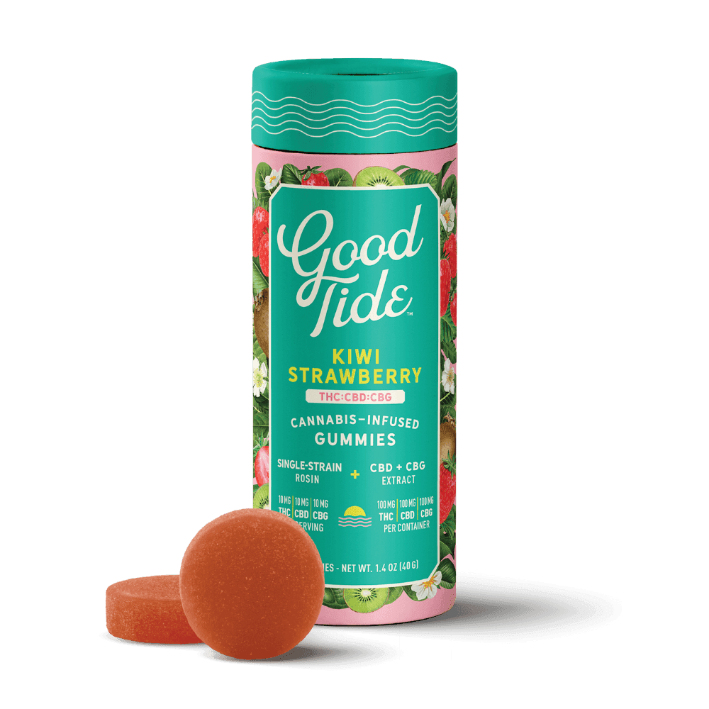 Good Tide Kiwi Strawberry CBG Gummies - 100 mg Edibles cannabis