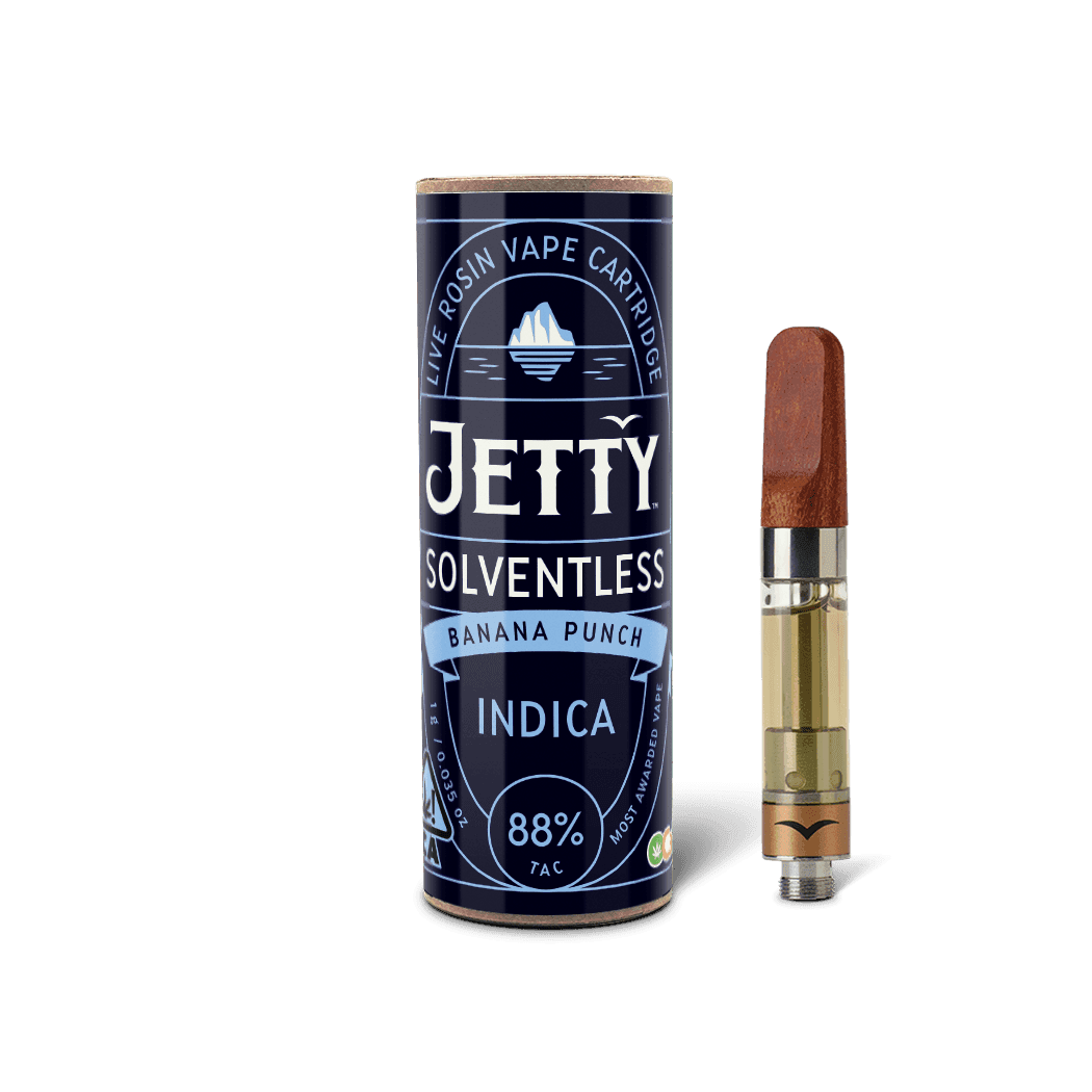 Jetty Extracts Banana Punch Solventless Jetty Vapes Cart - 1 Gram Vape Carts cannabis